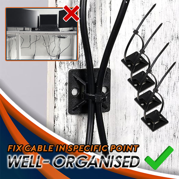 Self-Adhesive Cable Zip Tie Mounts (100Pcs)