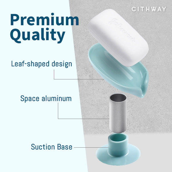 Cithway™ Self-Draining Leaf-Shaped Soap Holder