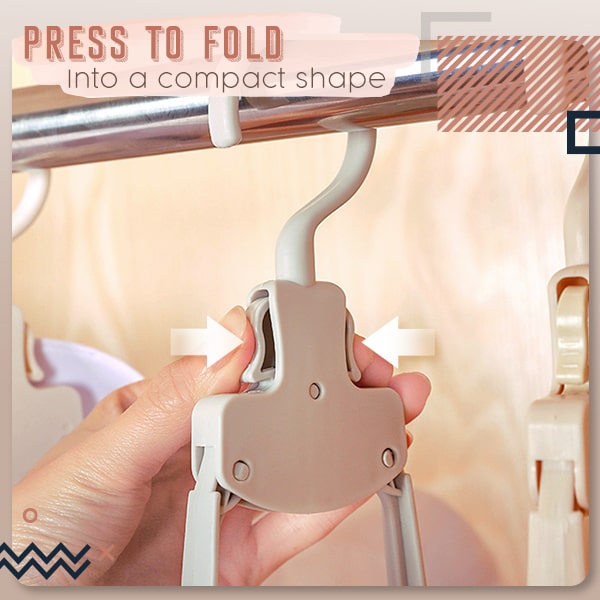 One-press Foldable Clothes Hanger Set