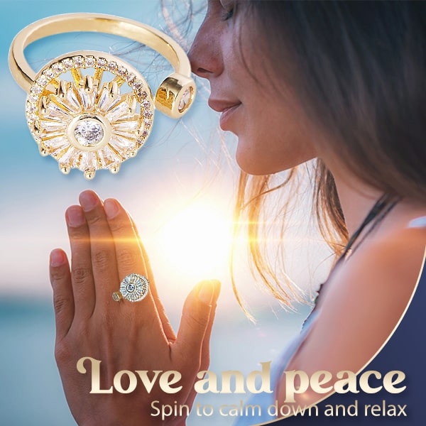 Anxiety Relief Diamond Spinning Ring