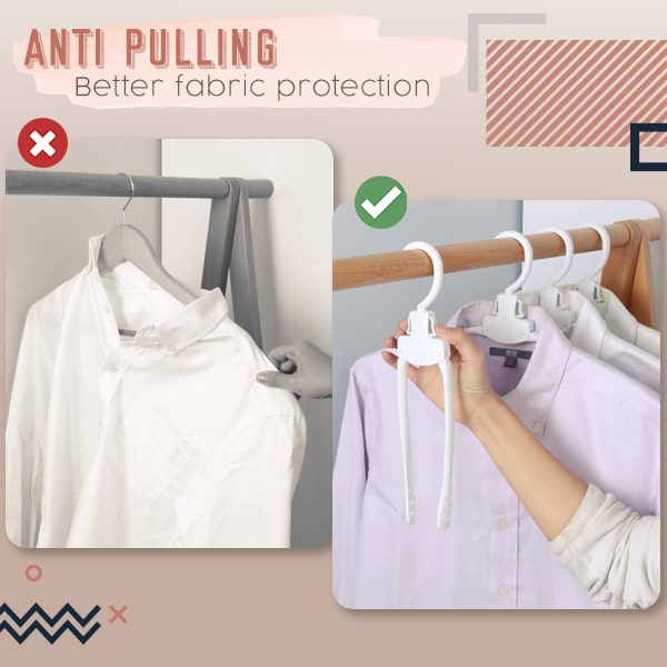 One-press Foldable Clothes Hanger Set